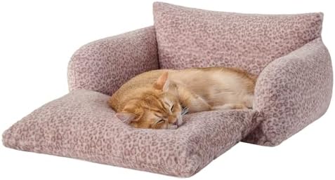 Hollypet Cat Bed Small Dog Orthopedic Couch Beds for Pets up to 13 lbs - Image 2