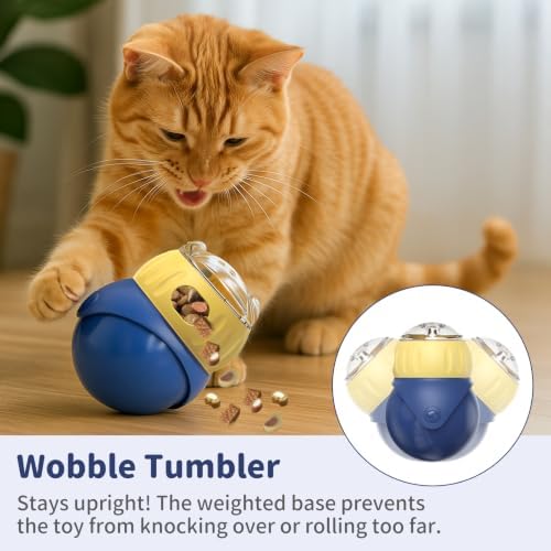Interactive Cat Toy for Indoor Cats Treat Puzzle Feeder Dispenser - Image 2
