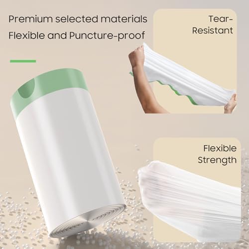 150 Count Cat Litter Bag Liners, Only Compatible with MW-SC01/SC02/SC09/LR01 Meowa Self-Cleaning Cat Litter Box, Thick Leakproof, 18" x 12.6" - Image 5