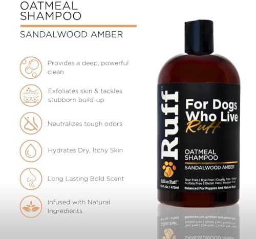 Ruff by Lillian Ruff Oatmeal Dog Shampoo & Conditioner with Aloe & Coconut Oil | Relieves Itching & Hot Spots | Moisturizing & Deodorizing | Safe for Puppies | USA Made - Image 2