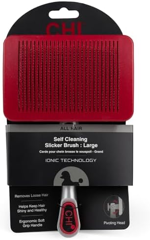 CHI for Dogs Self-Cleaning Slicker Dog Brush, Large Size by FaroukSystemsInc
