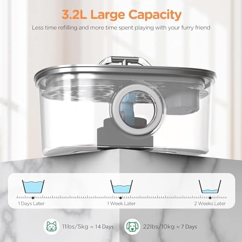 Cat Water Fountain Stainless Steel: /. Pet Water Fountain, Water Fountain for Cats Inside with    - Image 6