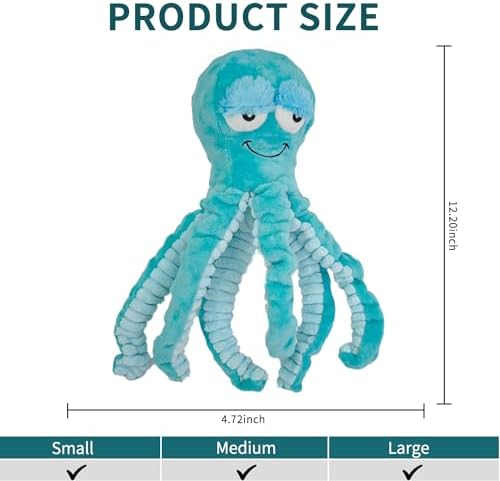 Squeaky Octopus Dog Toys，Interactive Plush Toys for Large Medium Pets - Image 4
