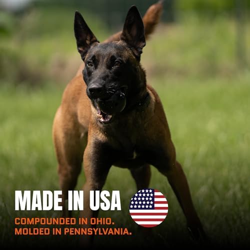 Monster K9 Scout Ball | Virtually Indestructible. Lifetime Guaranteed. | VULCRON™ Natural Rubber | Durable Dog Toy for Aggressive Chewers | Chew & Fetch | Tough, Heavy Duty | Medium & Large Breed, 3" - Image 5
