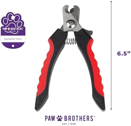 Ryan's Pet Supplies Paw Brothers Nail Clipper for Dogs and Cats, Pet Nail Clippers, Safe Grooming Tool, Professional Grade, Stainless Steel Blades, Saftey Guard, Large, 6.5 inches - Image 2
