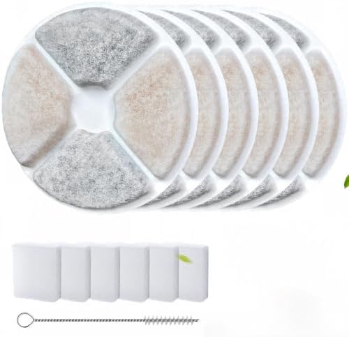 6 Set Cat Water Fountain Replacement Filters by PETALPAW