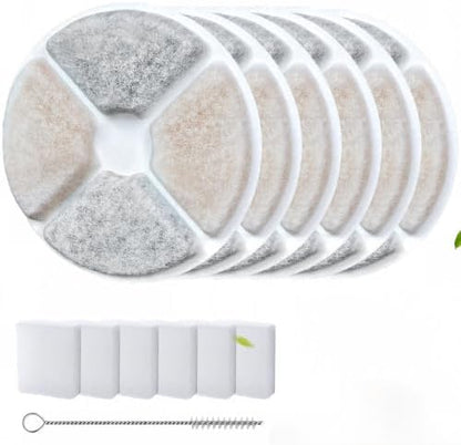 6 Set Cat Water Fountain Replacement Filters by PETALPAW