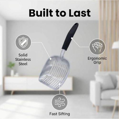 Heavy-Duty Cat Litter Scoop with Holder&Litter Bags - Image 3