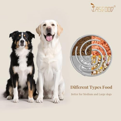 JASGOOD Slow Feeder Dog Bowl - Anti-Gulping, Prevents Bloat & Choking, Healthy Design for Large & Medium Dogs - Image 4