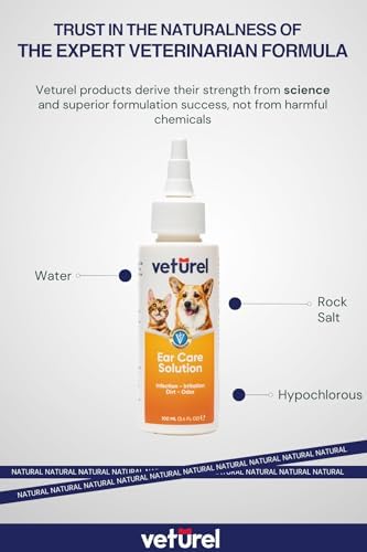 Veturel Gentle Dog Ear Care - Dog Ear Odor - Dog Ear Cleaner - Ear Wash for Dogs - Cat and Dog Ear Cleaning Solution - Soothes Itchy Ears - Removes Ear Wax - Cat Ear Care 3.4 oz - Image 6