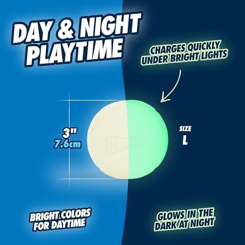 Chuckit! Max Glowin the Dark Bouncy Ball for Dogs, Large 3in, 1 Pack - Image 5