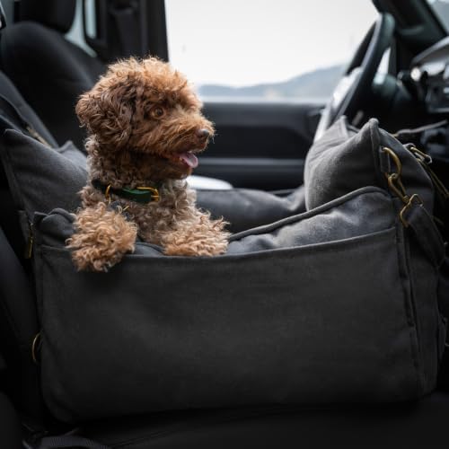 NOAH & PAW Small Dog Car Seat for Small Medium Pets with Harness Clip, 4X Safety Feature, Washable, Waterproof Dog Seat for Car, Orthopedic Foam Wrapped with Plush, Canvas Material - Image 3