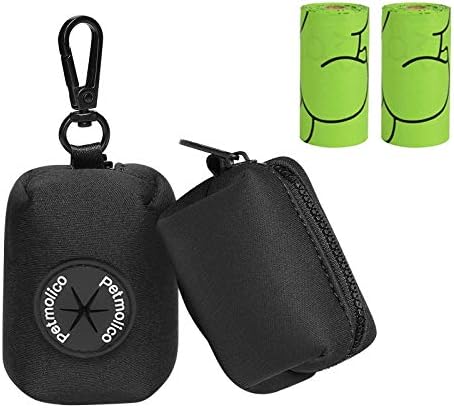 Petmolico Dog Poop Bag Holder Dispenser 2 Pack, Black by Petmolico