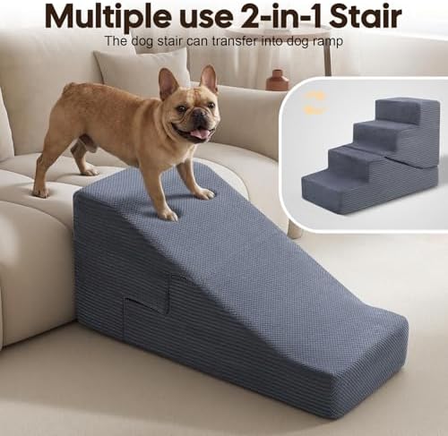 Dog Ramp for Bed Couch, 20.4" H Dog Stairs for Small Dogs - Image 2