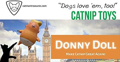 Donny Doll - Baby Donald Trump Blimp Plush Doll - Catnip Trump Toy, Baby Trump. Novelty Toy/Balloon Protest/Cat Toy/Gag Gift; White Elephant; Christmas Shelf Elf - Image 5
