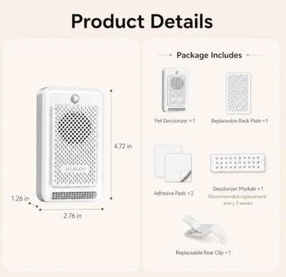 Cat Litter Deodorizer, Smart Odor Control for Cat Litter Box, Plant-based Cat Odor Eliminator, Rechargeable Pet Odor Eliminator with Plant-Based Oil, Safe & Quiet Air Freshener for Pet Homes - Image 3