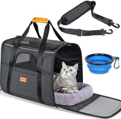 Morpilot Cat Carrier Soft for Large Medium Cats and Puppy up to 20lbs by Morpilot