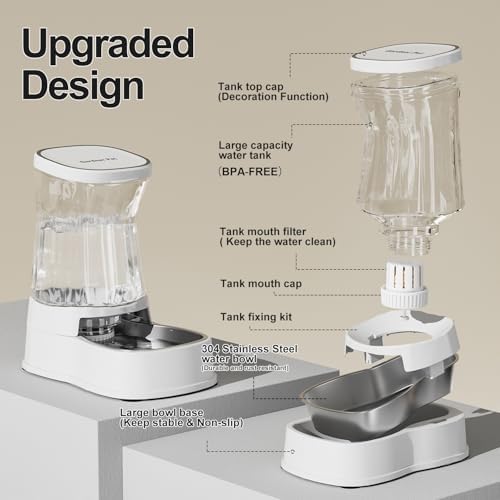 Automatic Dog Water Dispenser, Stainless Steel Bowls Feeder, 100% BPA-Free - Image 3