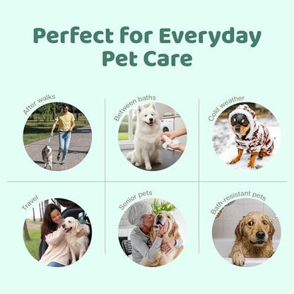 NAVZA® Pet Wipes for Dogs & Cats, 200 Count (2 x 100 Packs), Hypoallergenic Unscented Grooming Wipes for Paws, Butt & Body, Rinse-Free Dog Wipes Daily Cleaning for Sensitive Skin, 20 x 20 cm - Image 7