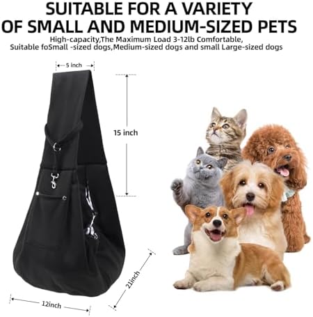ARZQUT Dog and Cats Carrier Sling, Small Pet Carrier with Storage Pocket - Image 5