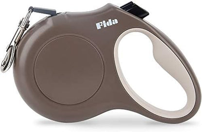 Fida Retractable Dog Leash, 16 ft Dog Walking Leash for Small Dogs up to 26lbs, 360° Tangle Free, Coffee/Brown by Fida