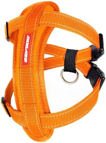 EzyDog Chest Plate No Pull Dog Harness, Escape Proof - Large, Orange by EzyDog