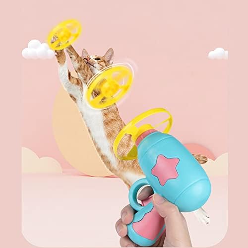 15 Pieces Cat Fetch Toy with Colorful Flying Propellers Set, Cat Playing Tracking Interactive Toys for Kitten Chasing Training Hunting - Image 5