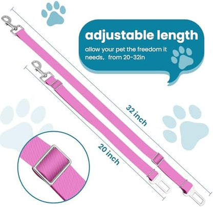 Adjustable pet cat and Dog car seat Belt，SUV, and The Lanyard is Flexible and Adjustable from 20 to 33 inches (Purple) - Image 2