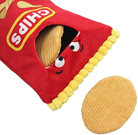Jumpaws 4 Pack Burrow Catnip Cat Toys Potato Chips Set, Accessories for Indoor Cat, Catnip Plush Toy Set, Burrow Cat Toy - Image 4