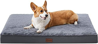 Waterproof Dog Crate Bed for Small Dogs Orthopedic 29x18 Grey by MIHIKKPet%E2%80%99sHome