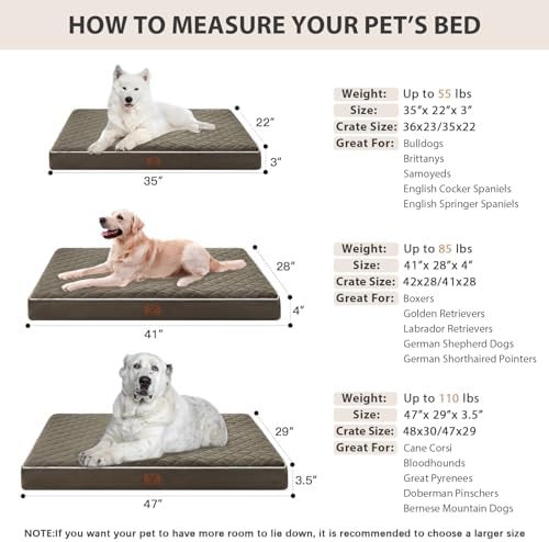 WNPETHOME Orthopedic Waterproof Large Dog Bed for Crate Cozy Sleep - Image 5