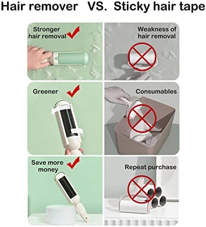 Pet Hair Remover Reusable pet Hair Remover Dog and cat Hair Remover for Sofas, Furniture, Carpets, car Seats with self-Cleaning Base Upgraded Animal Hair Remover Tool (Red Black) - Image 2