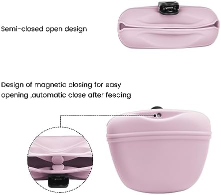 AUDWUD Silicone Dog Treat Pouch with Clicker Magnetic Closure Secure Clip - Image 3