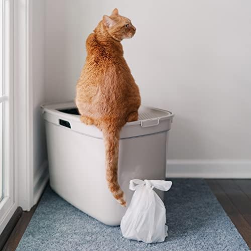 Cat Litter Bags, Plant-Based by Americat – 50 Bags for Scooped Litter, Pee & Poop from Cat Litter Boxes – Compost Certified – Holds 11 Pounds of Waste – Durable, Unscented, With Handles (16” x 8”) - Image 4