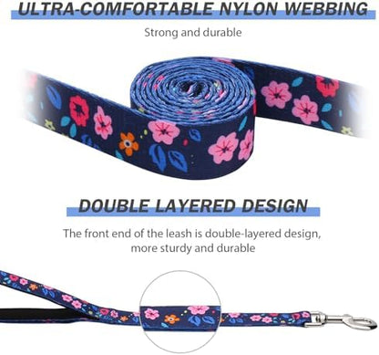Hikiko 5FT Dog Leash Padded Double Handle with Designed Pattern - Image 2