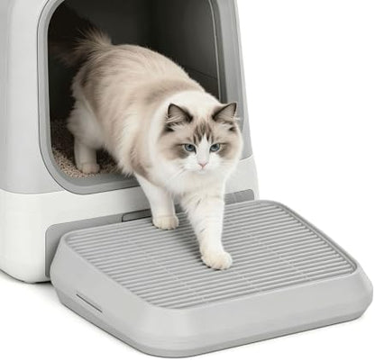 Litter Box Step for Cat - Litter Box Ramp with Filter Function for Automatic Litter Box, Washable Easy Cleaning Robot Catcher Ramp Collection Stairs for Older Geriatric Senior Cat or Kitten by Uupin