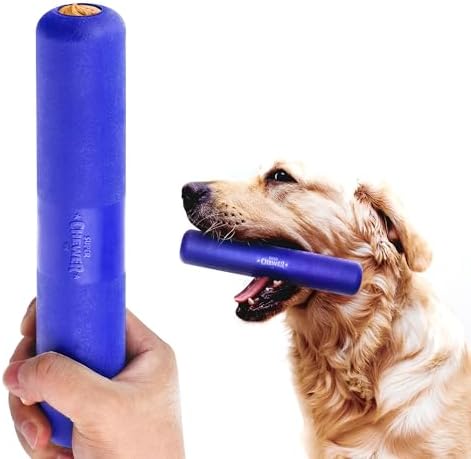 SuperChewer Tough Chew Stick Fetch Toy | Lifetime Replacement | Strong Natural Rubber | Smear Treats Inside To Excite Dogs | Ultra Durable Chewing Toy for Aggressive Chewers | For All Breeds by TuffPupper