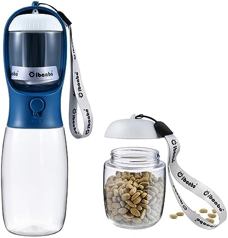 Cibaabo Dog Water Bottle Portable with Food Container & Filter for Travel by Cibaabo