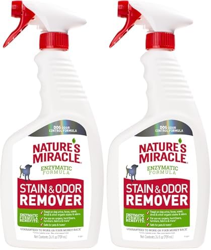 Nature's Miracle Dog Stain and Odor Remover,Everyday Mess Enzymatic Formula,24 fl oz,(Pack of 2) by NaturesMiracle