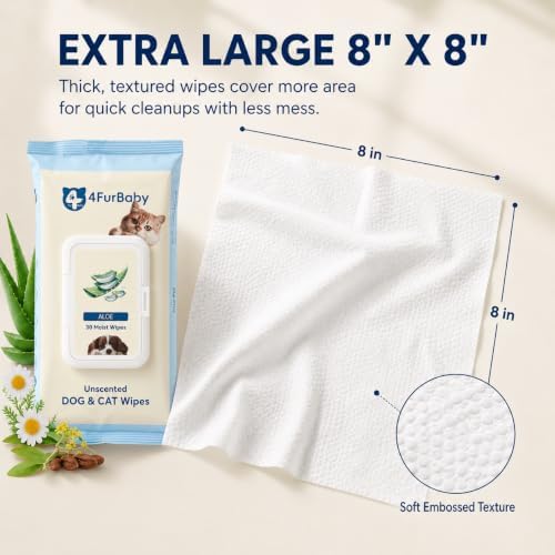 Dog Wipes for Paws and Butt, Unscented, 30 Count - Image 4