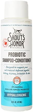 SKOUT'S HONOR Probiotic Cat Shampoo and Conditioner, 16 oz by SKOUTSHONOR