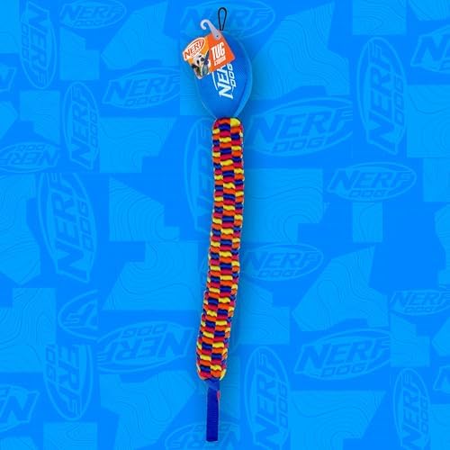 Nerf Dog Rainbow Vortex Chain Tug Dog Toy, Lightweight, Durable and Water Resistant, 19 Inches, For Medium/Large Breeds, Single Unit, Rainbow Colored - Image 6