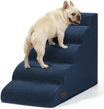 Aodisman Dog Stairs for High Beds,5 Step Pet Ramp for Dogs and Cats,22.4" H by AODISMAN