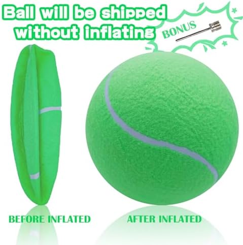 Banfeng Big Tennis Ball for Dogs, Giant Dog Tennis Ball Toy Large Outdoor Sports Gift for Small Medium Large Dog (Green, 9.5 inch) - Image 3