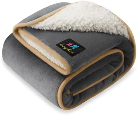 Luciphia Waterproof Blanket for Large Dog, Reversible Sherpa Couch Cover by luciphia