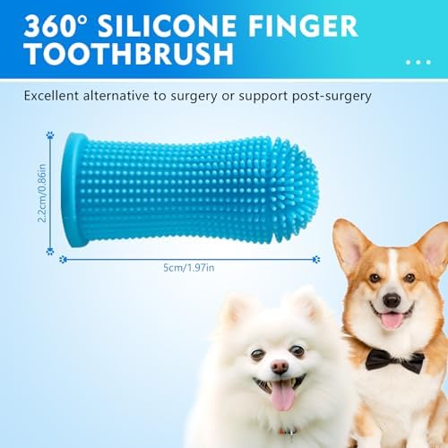 12 Pack Food Grade Silicone Finger Pet Toothbrushes Kit for Dogs Cats Dental Care Teeth Cleaning 360° Dog Finger Toothbrush - Image 2