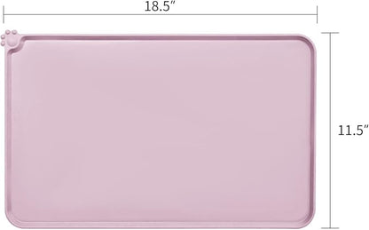 AUDWUD Silicone Waterproof Pet Feeding Mats,Anti Slip Bowl Pad,Dog Mat for Food and Water