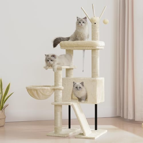 Gitelsnour Cat Tree Tower for Indoor Cats, Top Platform with Toy, GCT006SM by Gitelnour