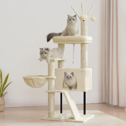 Gitelsnour Cat Tree Tower for Indoor Cats, Top Platform with Toy, GCT006SM by Gitelnour
