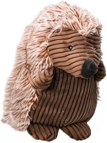 SPOT Corduroy Hedgehog Dog Toy with Squeaker, Textured Plush Toy for Small and Medium Dog Breeds, Light to Moderate Chewers, 8 Inch, Assorted Colors